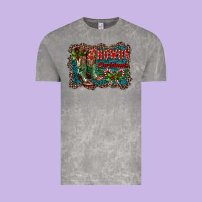 Howdy Christmas Boots Vintage Tee Designed By Ranaportraitstore