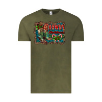 Vintage Olive howdy christmas boots Vintage Tee - RanaPortraitStore