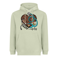 Matcha nurse leopard heart Heavyweight Hoodie - JahusDesignShop