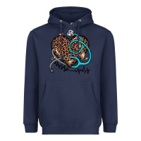 Navy nurse leopard heart Heavyweight Hoodie - JahusDesignShop