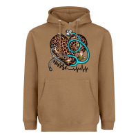 Toasted Coconut nurse leopard heart Heavyweight Hoodie - JahusDesignShop