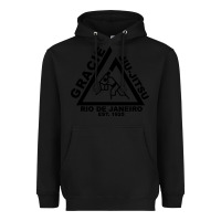 Black gracie jiu Heavyweight Hoodie - linhVisuals