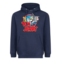 Navy TOM AND JERRY CLASSIC Heavyweight Hoodie - linhVisuals