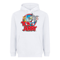 White TOM AND JERRY CLASSIC Heavyweight Hoodie - linhVisuals