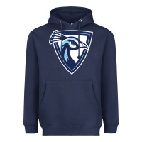 Navy Upper Iowa Peacocks, Merch Heavyweight Hoodie - linhVisuals