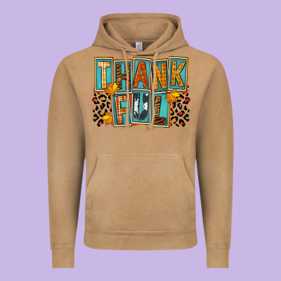 Thankful Vintage Hoodie Designed By Fadigitalartstudio