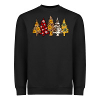 Black leopard christmas trees Heavyweight Sweatshirt - AdoDesignShop