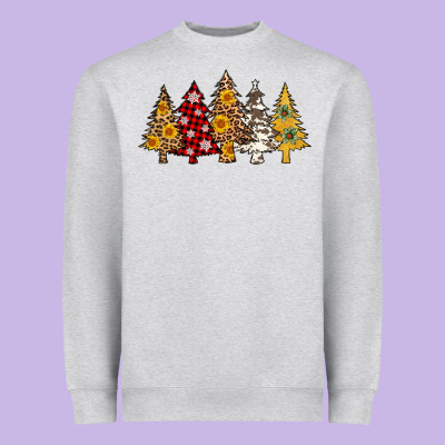 Leopard Christmas Trees Heavyweight Sweatshirt Designed By Adodesignshop