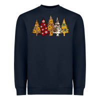 Navy leopard christmas trees Heavyweight Sweatshirt - AdoDesignShop