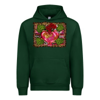 Forest Green Western Background Valentine's Day Urban Hoodie - RanaPortraitStore