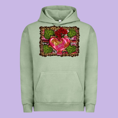 Western Background Valentine's Day Urban Hoodie Designed By Ranaportraitstore