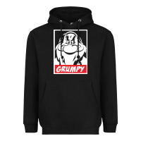 Black grumpy funny Heavyweight Hoodie - linhVisuals