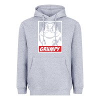Heather Grey grumpy funny Heavyweight Hoodie - linhVisuals
