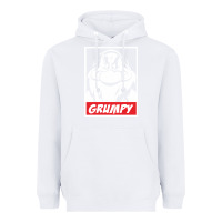 White grumpy funny Heavyweight Hoodie - linhVisuals