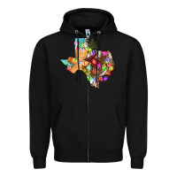 Black christmas texas map Zipper Hoodie - AdoDesignShop