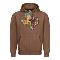 Chestnut christmas texas map Zipper Hoodie - AdoDesignShop