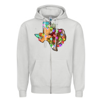 Dove Grey christmas texas map Zipper Hoodie - AdoDesignShop