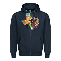Navy christmas texas map Zipper Hoodie - AdoDesignShop