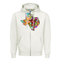 Oatmeal Heather christmas texas map Zipper Hoodie - AdoDesignShop
