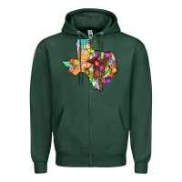 Sports Green christmas texas map Zipper Hoodie - AdoDesignShop
