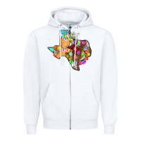 White christmas texas map Zipper Hoodie - AdoDesignShop