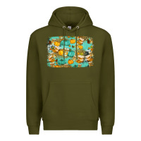 Army Green western fall vibes background Premium Hoodie - Jasminsmagicworld