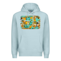 Blue Mist western fall vibes background Premium Hoodie - Jasminsmagicworld