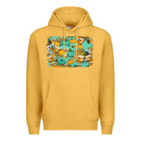 Mustard western fall vibes background Premium Hoodie - Jasminsmagicworld