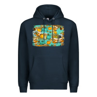 Navy western fall vibes background Premium Hoodie - Jasminsmagicworld