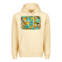 Pina Colada western fall vibes background Premium Hoodie - Jasminsmagicworld