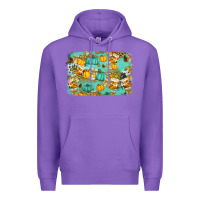 Purple western fall vibes background Premium Hoodie - Jasminsmagicworld
