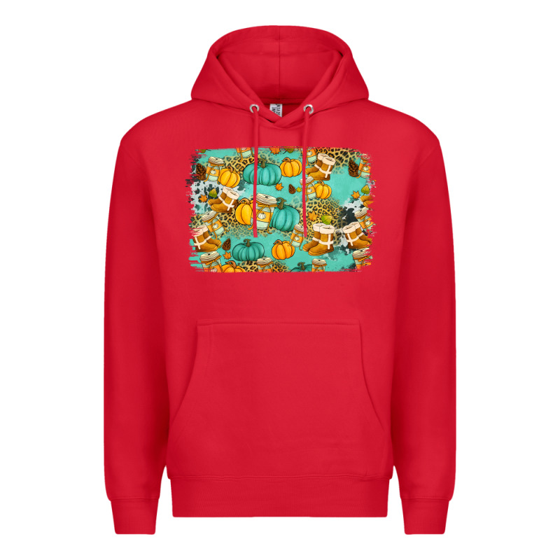 Western Fall Vibes Background Premium Hoodie by Jasminsmagicworld | Teevron