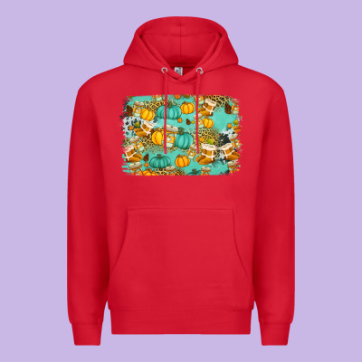 Western Fall Vibes Background Premium Hoodie Designed By Jasminsmagicworld