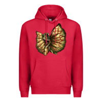 Cardinal dilophosaurus face Premium Hoodie - LillyAllenDesigns
