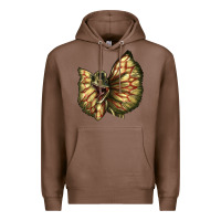 Chestnut dilophosaurus face Premium Hoodie - LillyAllenDesigns