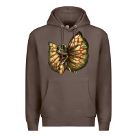 Coffee dilophosaurus face Premium Hoodie - LillyAllenDesigns