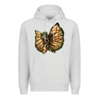 Dove Grey dilophosaurus face Premium Hoodie - LillyAllenDesigns