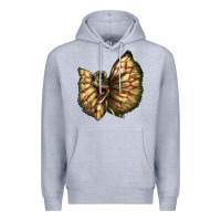 Heather Grey dilophosaurus face Premium Hoodie - LillyAllenDesigns
