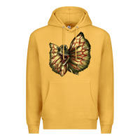 Mustard dilophosaurus face Premium Hoodie - LillyAllenDesigns