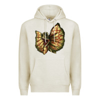 Oatmeal Heather dilophosaurus face Premium Hoodie - LillyAllenDesigns
