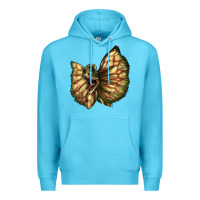Ocean Blue dilophosaurus face Premium Hoodie - LillyAllenDesigns