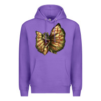 Purple dilophosaurus face Premium Hoodie - LillyAllenDesigns