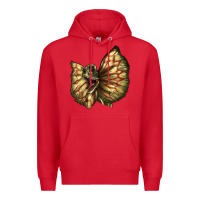 Red dilophosaurus face Premium Hoodie - LillyAllenDesigns