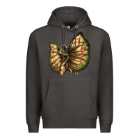 Smoke dilophosaurus face Premium Hoodie - LillyAllenDesigns