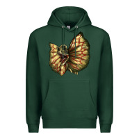 Sports Green dilophosaurus face Premium Hoodie - LillyAllenDesigns