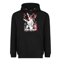 Black #metroid Heavyweight Hoodie - linhVisuals