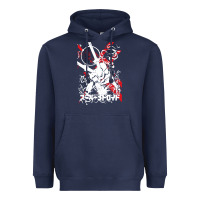 Navy #metroid Heavyweight Hoodie - linhVisuals