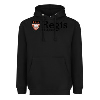 Black regis college vectorized Heavyweight Hoodie - linhVisuals