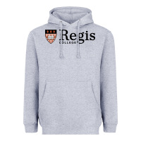 Heather Grey regis college vectorized Heavyweight Hoodie - linhVisuals