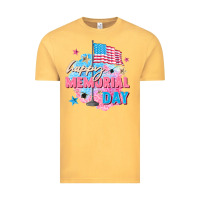 Vintage Mustard Happy Memorial Day Vintage Tee - FaDigitalArtStudio